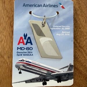 American Airlines MD-80 Keychain